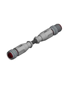 Kupplung axial • A-codiert • Verbindungsleitung • M12x1 • 4-pol. • 0,3 m • 0,34 mm²