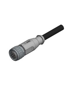 Kupplung axial • A-codiert • Anschlussleitung • M12x1 • 8-pol. • 10 m • 0,25 mm² • TPU halogenfrei hochflexibel • Ungeschirmt