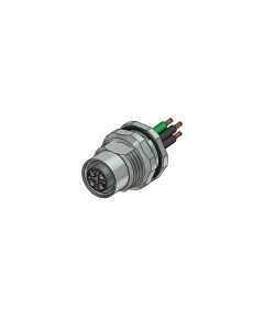 Flansch • M12x1 • 2-pol.+PE • S-codiert • Kupplung axial