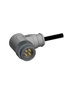 Male connector angled • single ended • 7/8 • 4- pos. • 2 m • 0,75 mm² • TPU halogeenfree high flexible • Unshielded