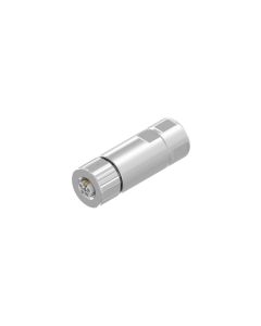 Kupplung axial • M12x1 • Schraubanschluss • 4-pol.+FE • Ungeschirmt • Power Steckverbinder • L-codiert