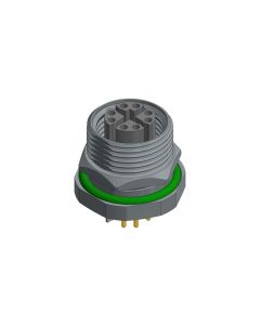 Flansch • M12x1 • 8-pol. • 5,5 mm • X-codiert • THR • Geschirmt  M14x1 • Kupplung axial • Flansch THR • Geschirmt