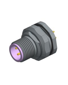 Flansch • Stecker axial • Hinterwandmontage • M12x1 • 4-pol. • 5,5 mm • B-codiert • Lötpin • Geschirmt  M16x1,5 • Geschirmt