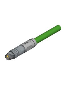 Male connector axial • single ended • M8x1 • 4- pos. • Shielded