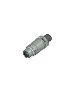 Flansch • Stecker axial • Positionierbar • M12x1 • 4-pol. • A-codiert • Schaltschrankdurchführung • Ungeschirmt  M16x1,5