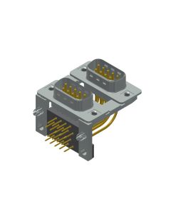 D-SUB Dual Port • Dual Port 9-pol./9-pol. • Dual Port Stift oben / Stift unten • Lötpin abgewinkelt Dual Port 19,05mm • Gütestufe 3