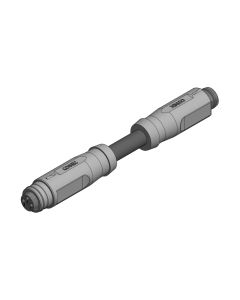 Kupplung axial • A-codiert • Verbindungsleitung • M8x1 • 3-pol. • 0,3 m • 0,5 mm² • PVC • Ungeschirmt