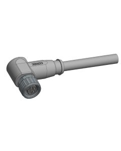 Female connector angled • B-coded • single ended • M8x1 • 5- pos. • 2 m • 0,25 mm² • PVC • Unshielded