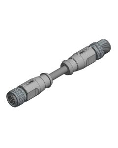 Kupplung axial • A-codiert • Verbindungsleitung • M12x1 • 12-pol. • 0,3 m • 0,14 mm² • PVC geschirmt • Geschirmt