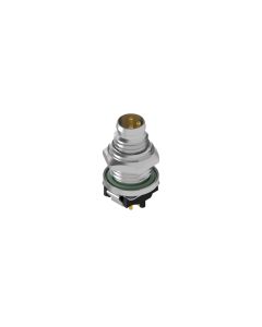 Flansch • Stecker axial • Hinterwandmontage • 3-pol. • 6 mm • A-codiert • THR • Geschirmt