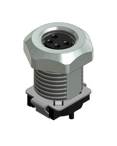 Flansch • Kupplung axial • Frontmontage • M8x1 • 4-pol. • 13 mm • A-codiert • SMT • Geschirmt
