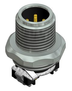 Flansch • Stecker axial • Frontmontage • M12x1 • 4-pol. • 9 mm • B-codiert • Geschirmt  M16x1,5 • Geschirmt