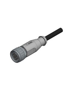 Kupplung axial • C-codiert • Anschlussleitung • M12x1 • 3-pol.+PE • 2 m • 0,34 mm² • TPU halogenfrei hochflexibel • Ungeschirmt