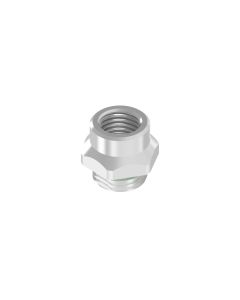 Einbaukomponenten • Flanschgehäuse • Kupplung axial • Frontmontage • M8x1 • 9 mm • für M8x1  Kupplung SMT/THR, A-, B-, D- und P-codiert • Messing
