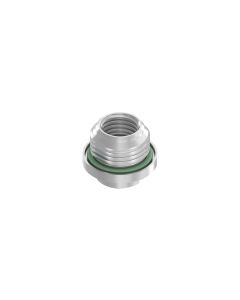 Einbaukomponenten • Flanschgehäuse • Kupplung axial • Hinterwandmontage • M8x1 • 10 mm • für M8x1  Kupplung SMT/THR, A-, B-, D- und P-codiert • Messing