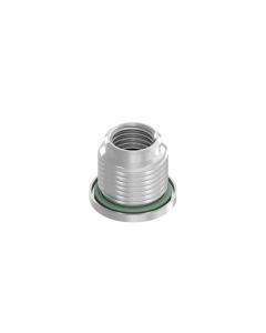 Einbaukomponenten • Flanschgehäuse • Kupplung axial • Hinterwandmontage • M8x1 • 6 mm • für M8x1  Kupplung SMT/THR, A-, B-, D- und P-codiert • Messing