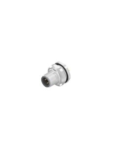 Sockets • Male connector axial • Back panel mounting • M12x1 • 4- pos. • 5,5 mm • A-coded • Solder pin • Unshielded  M16x1,5