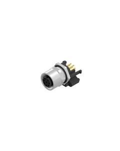 Flansch • Kupplung axial • Hinterwandmontage • M12x1 • 8-pol. • 10 mm • A-codiert • Lötpin • Geschirmt  M16x1,5