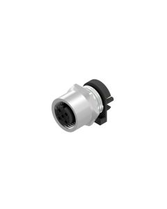 Flansch • Kupplung axial • Frontmontage • M12x1 • 5-pol. • 5,5 mm • A-codiert • Lötpin • Geschirmt  M16x1,5