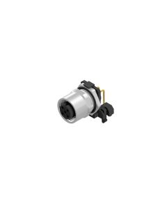 Flansch • Kupplung gewinkelt • Hinterwandmontage • M12x1 • 4-pol. • A-codiert • Lötpin gewinkelt • Geschirmt  M16x1,5