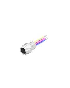 Sockets • Female connector axial • Front panel mounting • M8x1 • 8-pos. • A-coded • Wire • AWG26 • Unshielded  M8x0,5