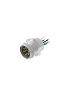 Flansch • Stecker axial • Frontmontage • 7/8 • 4-pol.+PE • Litze • AWG18 • Ungeschirmt  PG11