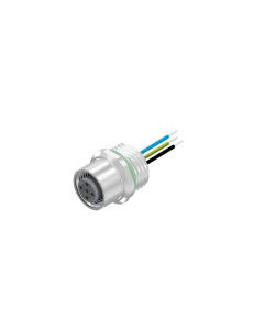 Flansch • Kupplung axial • M12x1 • 5-pol. • A-codiert • Litze • AWG24 • Ungeschirmt  PG9