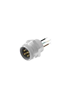 Flansch • Stecker axial • Frontmontage • 7/8 • 4-pol. • Litze • AWG18 • Ungeschirmt  PG11