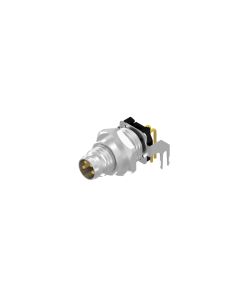 Flansch • Stecker gewinkelt • Frontmontage • M8x1 • 4-pol. • Lötpin gewinkelt • Geschirmt