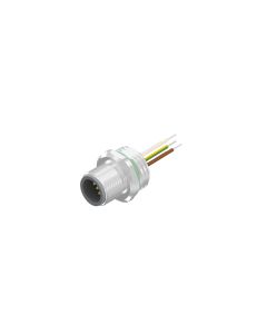 Flansch • Stecker axial • Frontmontage • M12x1 • 5-pol. • A-codiert • Litze • AWG24 • Ungeschirmt  PG9