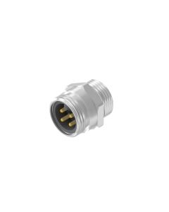 Flansch • Stecker axial • Frontmontage • 7/8 • 4-pol. • 10 mm • Lötpin gerade • Ungeschirmt  PG13,5