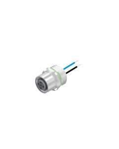 Flansch • Kupplung axial • Frontmontage • M12x1 • 4-pol. • A-codiert • Litze • AWG24 • Ungeschirmt  M16x1,5