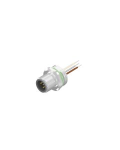 Flansch • Stecker axial • Frontmontage • M12x1 • 5-pol. • A-codiert • Litze • AWG24 • Ungeschirmt  M16x1,5