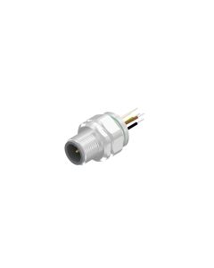 Sockets • Male connector axial • Positioning • M12x1 • 5- pos. • A-coded • Wire • AWG24 • Unshielded  M16x1,5
