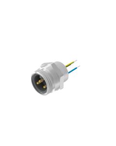 Flansch • Stecker axial • Frontmontage • 7/8 • 2-pol.+PE • Litze • AWG18 • Ungeschirmt  PG11