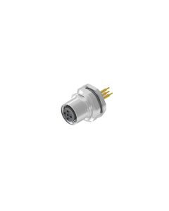 Flansch • Kupplung axial • Hinterwandmontage • M12x1 • 5-pol. • 12 mm • A-codiert • Lötpin • Ungeschirmt  PG9
