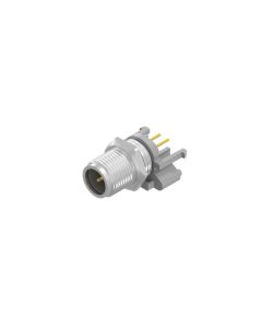 Flansch • Stecker axial • Frontmontage • M12x1 • 5-pol. • 10 mm • A-codiert • Lötpin • Ungeschirmt  M16x1,5
