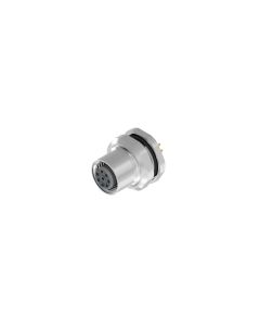 Flansch • Kupplung axial • Hinterwandmontage • M12x1 • 8-pol. • 5,5 mm • A-codiert • Lötpin • Ungeschirmt  PG9