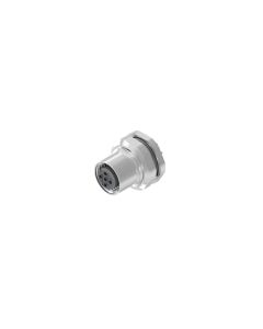 Flansch • Kupplung axial • Hinterwandmontage • M12x1 • 4-pol. • 5,5 mm • A-codiert • Lötpin • Ungeschirmt  PG9