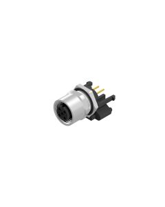 Flansch • Kupplung axial • Hinterwandmontage • M12x1 • 5-pol. • 10 mm • A-codiert • Lötpin • Geschirmt  M16x1,5