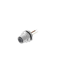 Flansch • Kupplung axial • M12x1 • 4-pol. • A-codiert • Litze • AWG24 • Ungeschirmt  PG9