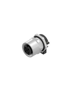 Flansch • Kupplung axial • Hinterwandmontage • M12x1 • 4-pol. • 5,5 mm • A-codiert • Lötpin • Ungeschirmt  M16x1,5