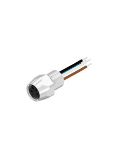 Flansch • Kupplung axial • Frontmontage • M8x1 • 4-pol. • A-codiert • Litze • AWG24 • Ungeschirmt  M8x0,5