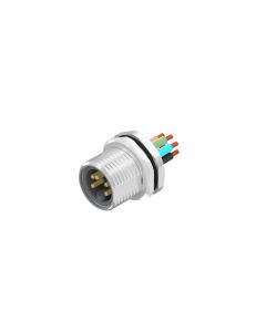 Flansch • Stecker axial • Hinterwandmontage • 7/8 • 4-pol.+PE • Litze • AWG14 • Ungeschirmt  PG13,5