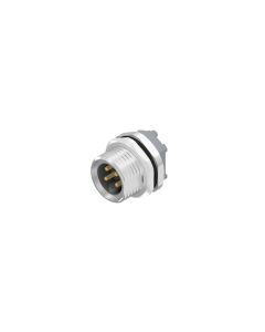 Flansch • Stecker axial • Hinterwandmontage • 7/8 • 4-pol. • 10 mm • Lötpin gerade • Ungeschirmt