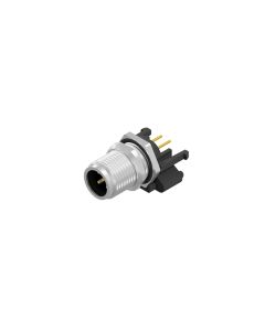 Flansch • Stecker axial • Hinterwandmontage • M12x1 • 5-pol. • 10 mm • A-codiert • Lötpin • Geschirmt  M16x1,5