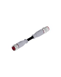 Kupplung axial • A-codiert • Verbindungsleitung • M12x1 • 5-pol. • 0,3 m • 0,34 mm²