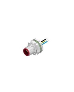 Flansch • Hinterwandmontage • M12x1 • 5-pol. • A-codiert • Litze • AWG24 • M16x1,5 • Stecker axial • Einbauflansch • 0,5 m