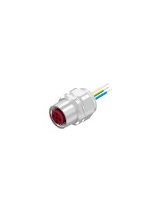 Flansch • Positionierbar • M12x1 • 5-pol. • A-codiert • Litze • AWG24 • PG9 • Kupplung axial • Einbauflansch • 0,5 m
