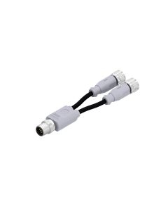 M12x1 • 2x Female connector M12x1 axial • 5- pos. • TPU halogeenfree high flexible • 0,3 m